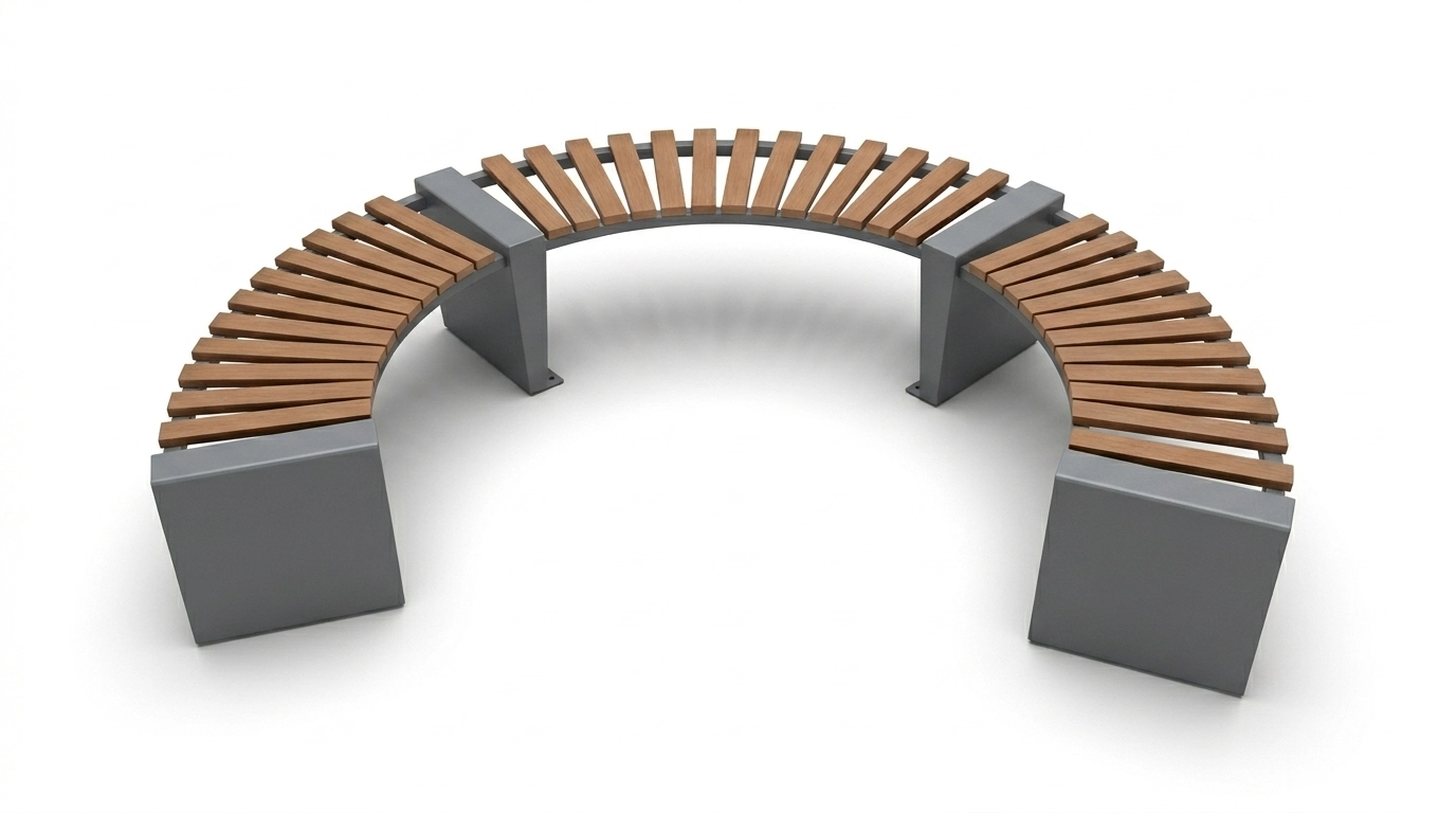 Architectural Slats Bench