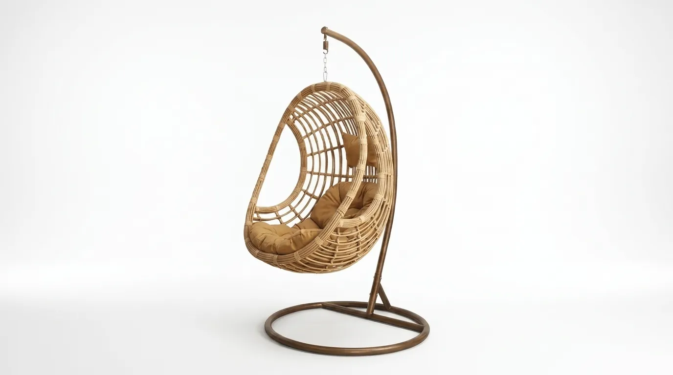 Double Seater Cane Furniture Swing Chair