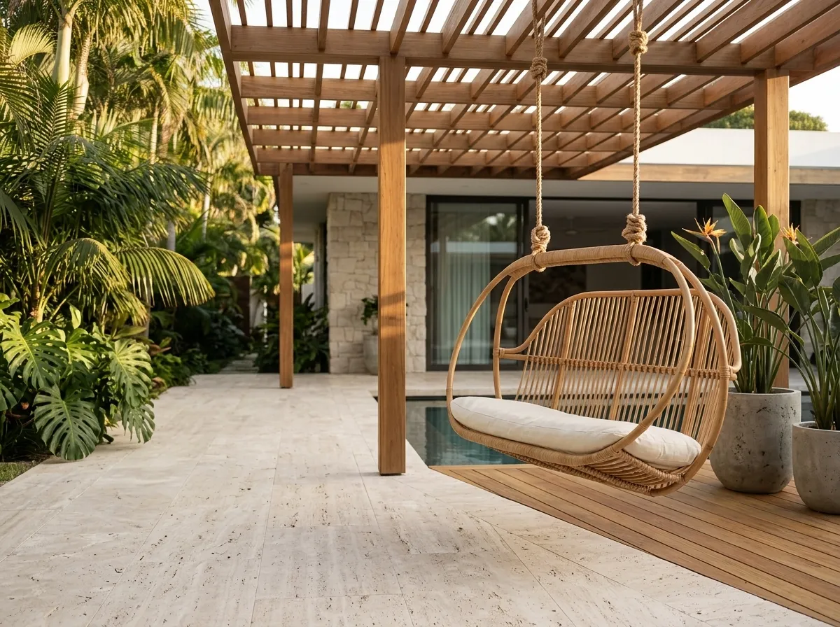 Premium Cane Swing Chair Manufacturer - Handcrafted Outdoor Hanging Swing