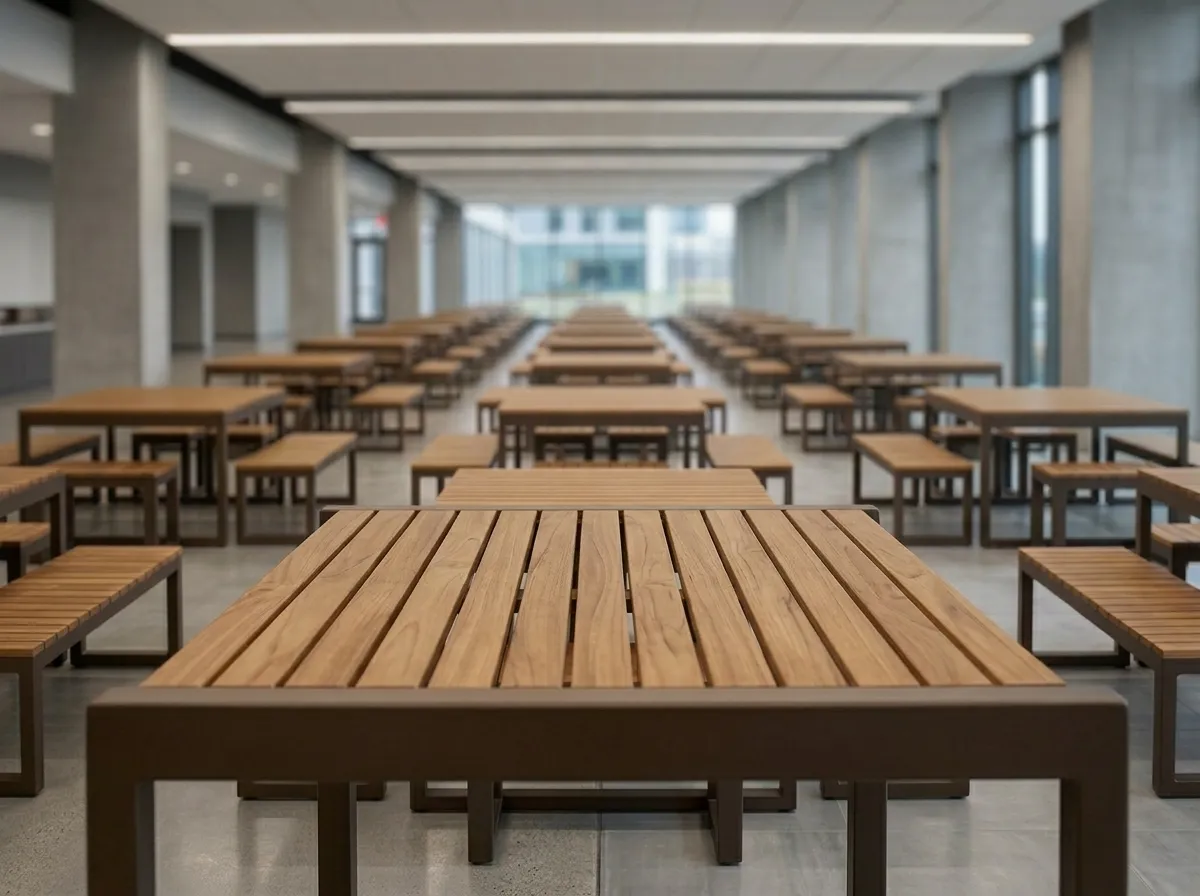 Modern canteen benches set