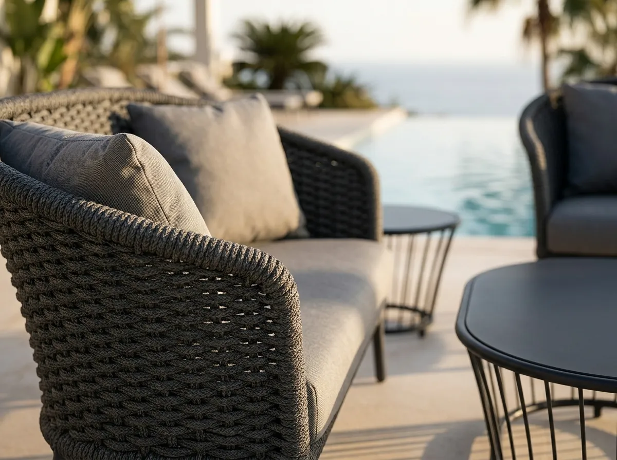 Waterproof Wicker Sofa Set and Living Lounge Layout