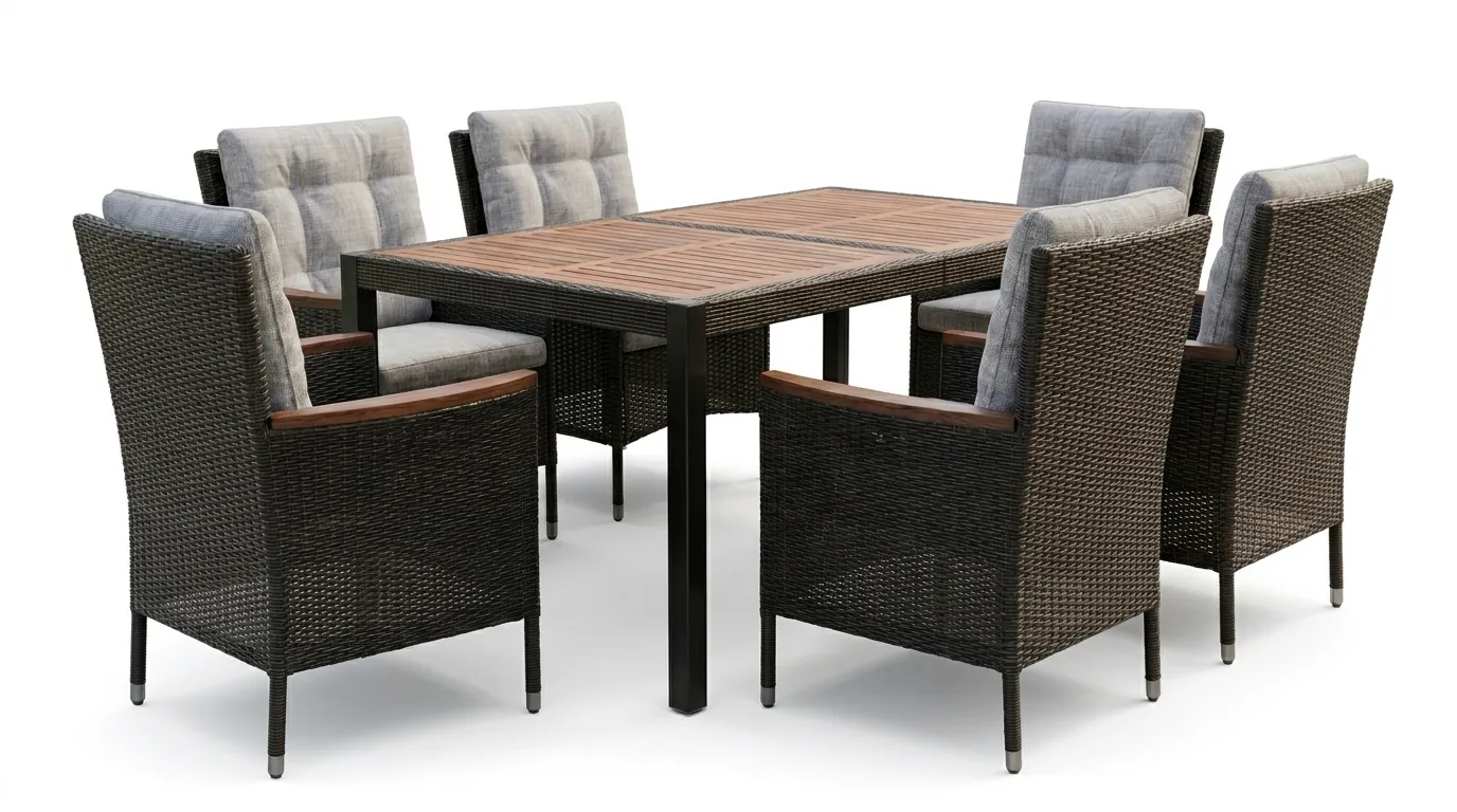 Modular Outdoor Wicker Sofa Set and Sectional Lounger