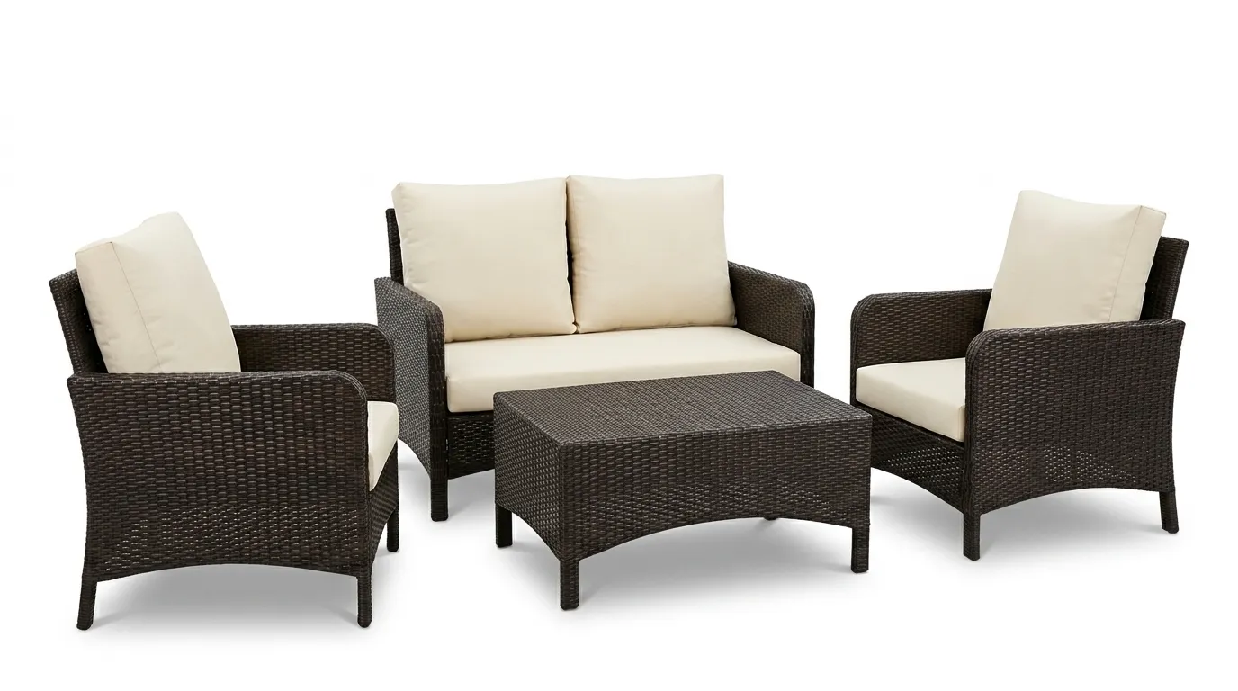 Teardrop Garden Swing Suite - Outdoor Wicker Swing for Patio Seating